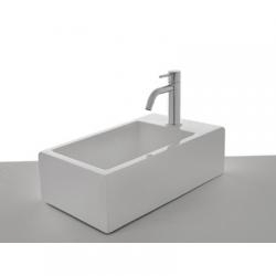 Lave-mains CAMDEM 40cm Blanc Mat avec porte-serviette Noir mat - AQUARINE  Réf. 824874