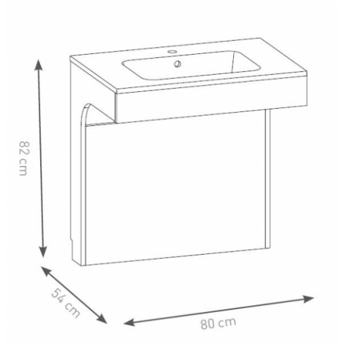 Meuble sous-vasque fixe PMR ESTIA Blanc ESTIA